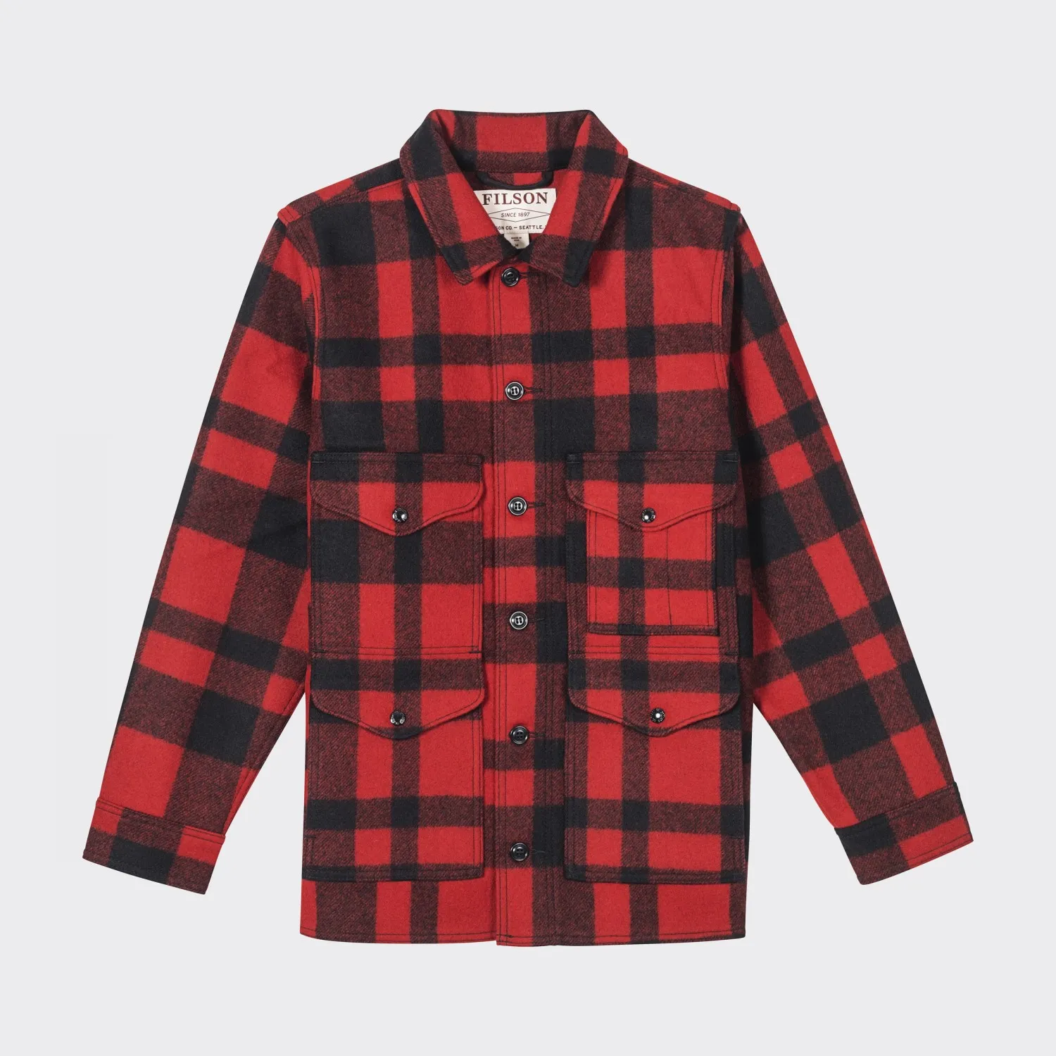 Filson : Mackinaw Cruiser Laine : Rouge/Noir